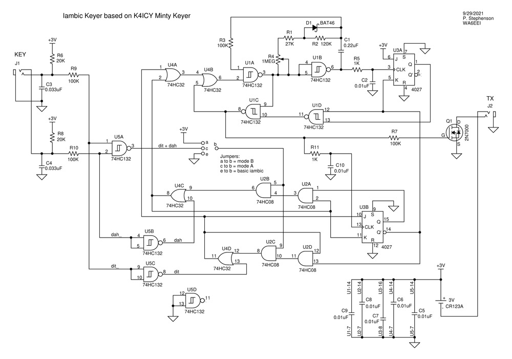 Pete Stephenson, WA6EEI's Version Schematic