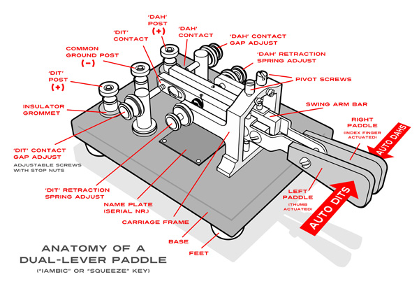 Dual-Lever Paddle (Squeez Key, Iambic Paddle)