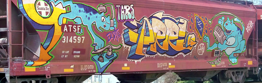 Amateur Radio Train Car Cat Graffiti