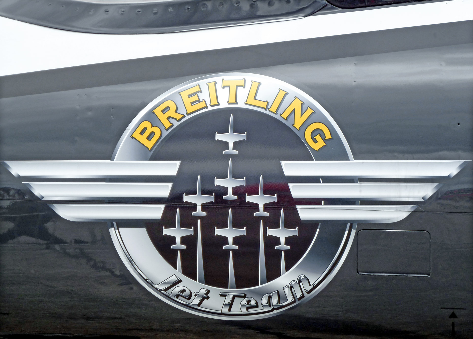Breitling Jet Team logo using Kelvinized Breitling Jet Team logo using Kelvinized