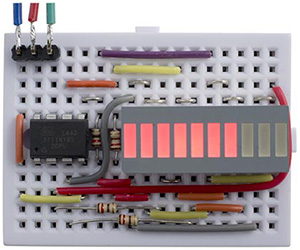 Technoblogy - ATtiny85 Bargraph Voltmeter